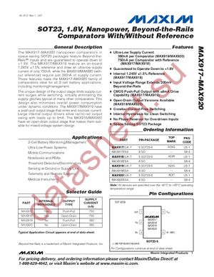 MAX917ESA+ datasheet  